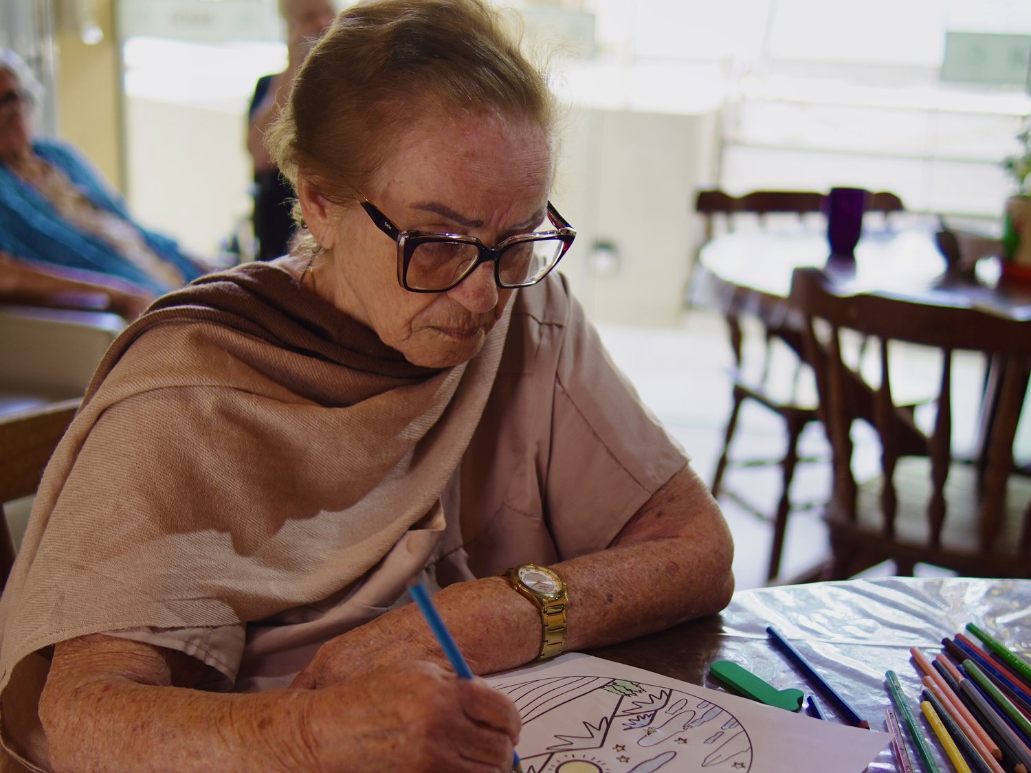 Oficina de desenho e estímulo cognitivo